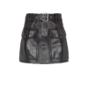Short lambskin skirt