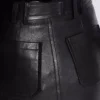 Short lambskin skirt