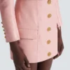 Short lambskin skirt with buttons