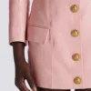 Short lambskin skirt with buttons