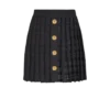 Short pleated skirt in plaid knit