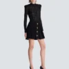 Short pleated skirt in plaid knit