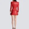 Short quilted leather dress