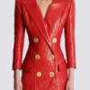 Short quilted leather dress