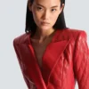 Short quilted leather dress