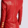Short quilted leather dress