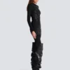 Short sequin dress in crocodile knit