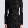 Short sequin dress in crocodile knit