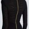 Short sequin dress in crocodile knit