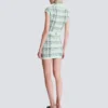 Short skirt in glitter plaid tweed