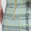 Short skirt in glitter plaid tweed