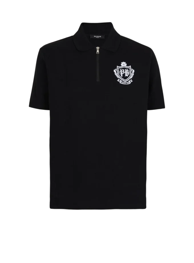 Short-sleeved College Emblem polo