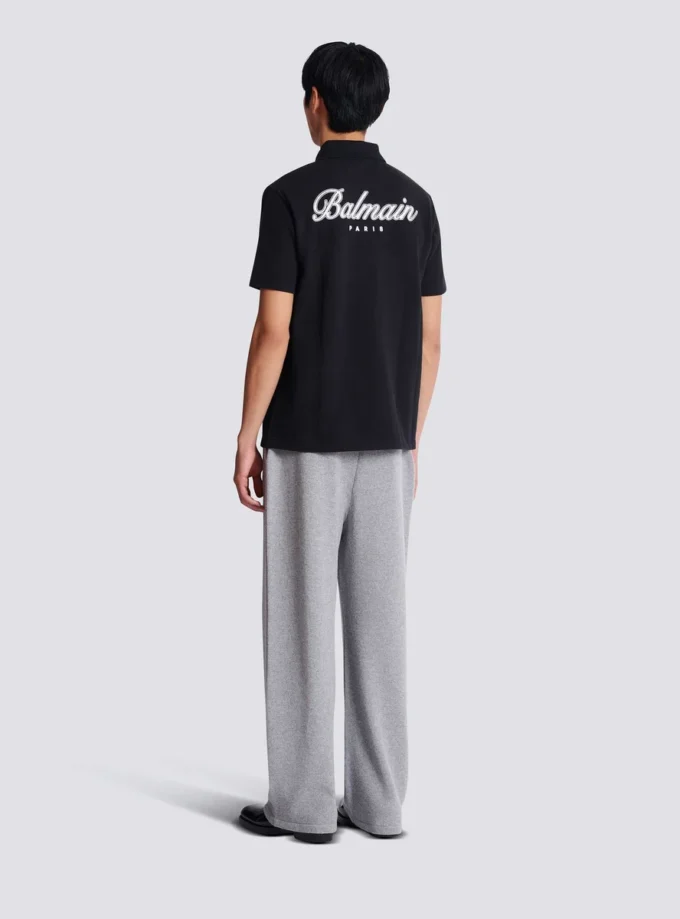 Short-sleeved College Emblem polo