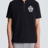 Short-sleeved College Emblem polo