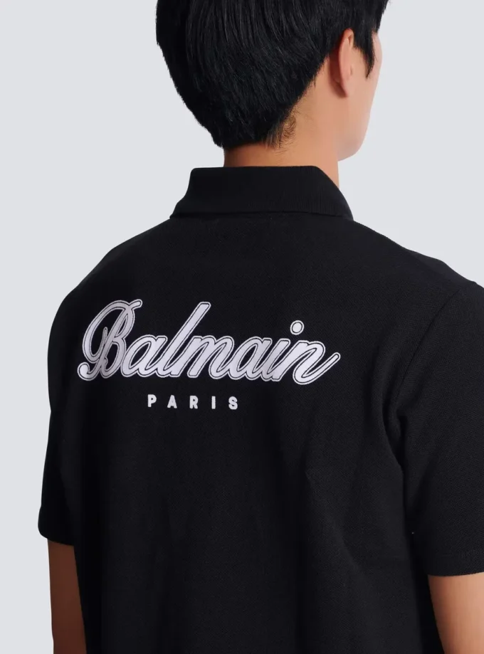 Short-sleeved College Emblem polo
