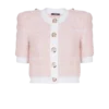 Short-sleeved knit cardigan