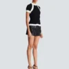 Short-sleeved knit top