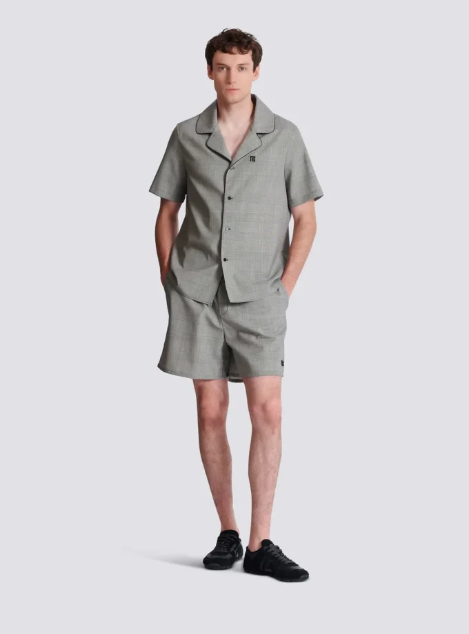 Short-sleeved Prince of Wales shirt