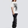 Short-sleeved T-shirt with leopard print