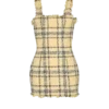 Short strappy dress in glitter tweed