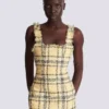 Short strappy dress in glitter tweed