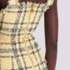 Short strappy dress in glitter tweed
