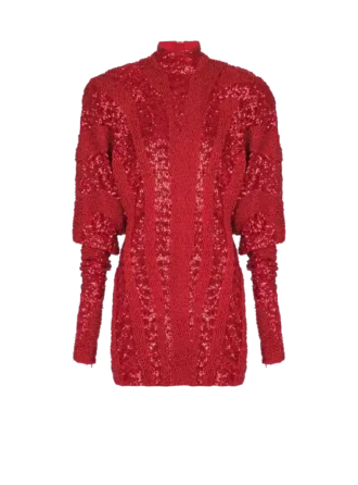 Short zebra sequin dress