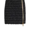 Short zipped tweed skirt