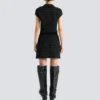 Short zipped tweed skirt