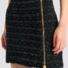 Short zipped tweed skirt