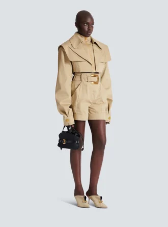 Shuffle Mini bag in calfskin and raffia