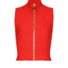 Sleeveless crocodile-knit top