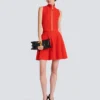 Sleeveless crocodile-knit top