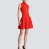 Sleeveless crocodile-knit top