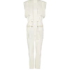 Sleeveless lambskin jumpsuit