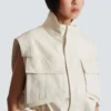 Sleeveless lambskin jumpsuit