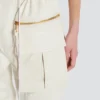 Sleeveless lambskin jumpsuit