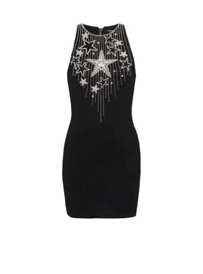 Stars embroidered short dress