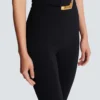 Stretch trousers with belt