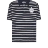 Striped College Emblem polo