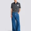 Striped College Emblem polo