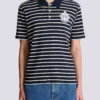 Striped College Emblem polo