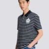 Striped College Emblem polo