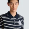 Striped College Emblem polo