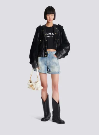 T-shirt with Balmain Paris print