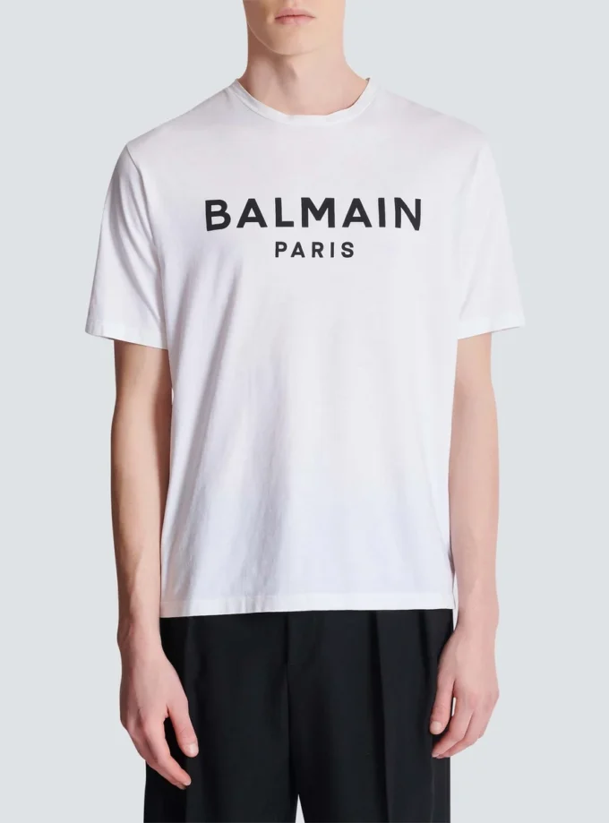 T-shirt with Balmain Paris print