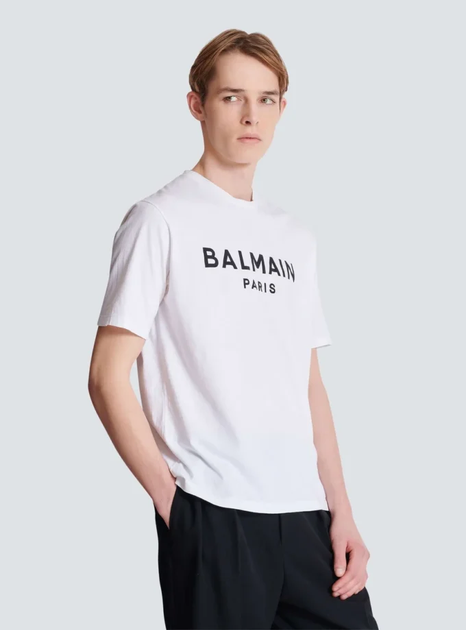 T-shirt with Balmain Paris print