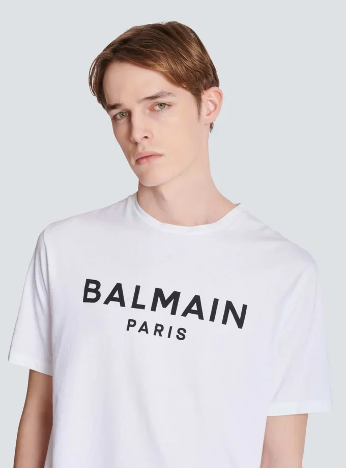 T-shirt with Balmain Paris print