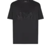 T-shirt with embroidered crystal spray effect