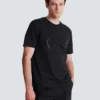 T-shirt with embroidered crystal spray effect